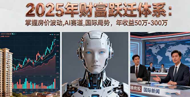 （16217期）2025年财富跃迁体系：掌握房价波动,AI赛道,国际局势，年收益50万-300万白米粥资源网-汇集全网副业资源白米粥资源网