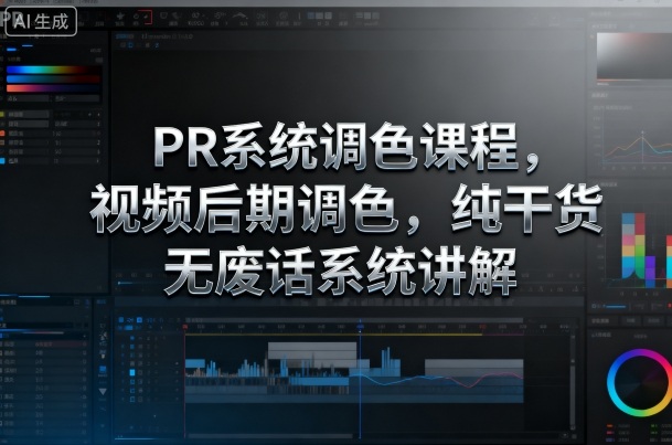PR系统调色课程,视频后期调色,纯干货无废话系统讲解白米粥资源网-汇集全网副业资源白米粥资源网