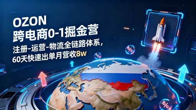 (16277期)OZON跨境电商0-1掘金营:注册-运营-物流全链路体系,60天快速出单月营收8w白米粥资源网-汇集全网副业资源白米粥资源网