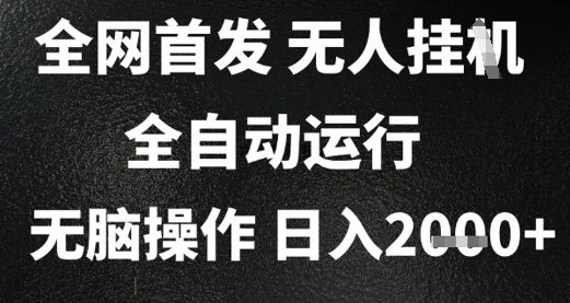 2025首发无人挂G项目，日入2k+，全自动运行，无脑操作，长期稳定 小白可玩【揭秘】白米粥资源网-汇集全网副业资源白米粥资源网