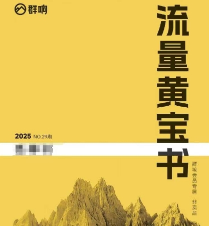 群响流量黄宝书25-29期，群响内部私享资料非卖品白米粥资源网-汇集全网副业资源白米粥资源网