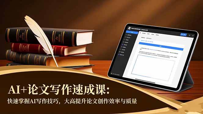 （16568期）AI+论文写作速成课：快速掌握AI写作技巧，大幅提升论文创作效率与质量白米粥资源网-汇集全网副业资源白米粥资源网