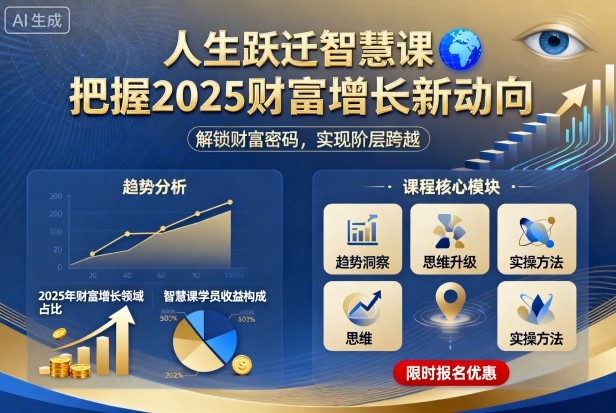 人生跃迁智慧课，把据2025财富增长新动向白米粥资源网-汇集全网副业资源白米粥资源网