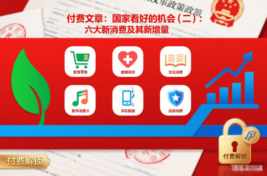 付费文章：国家看好的机会(二)：六大新消费及其新增量白米粥资源网-汇集全网副业资源白米粥资源网