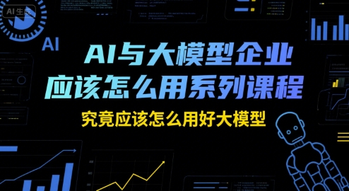 AI与大模型企业应该怎么用系列课程，究竟应该怎么用好大模型白米粥资源网-汇集全网副业资源白米粥资源网