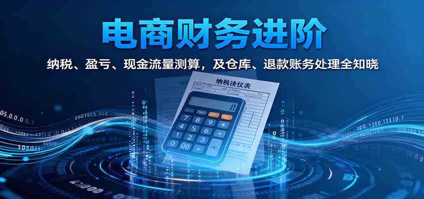 电商财务进阶：纳税、盈亏、现金流量测算，及仓库、退款账务处理全知晓白米粥资源网-汇集全网副业资源白米粥资源网