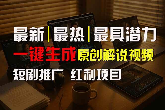 图片[1]白米粥资源网-汇集全网副业资源（15658期）短剧推广新思路，AI一键生成原创解说视频，10分钟产出100条，30天赚了5.5w白米粥资源网-汇集全网副业资源白米粥资源网