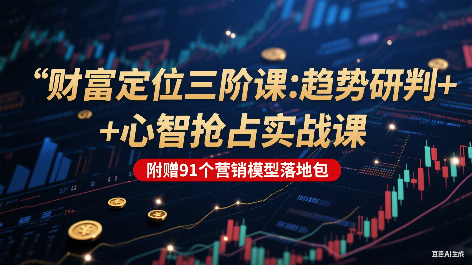 财富定位三阶：趋势研判 + 心智抢占实战课，附赠91个营销模型落地包白米粥资源网-汇集全网副业资源白米粥资源网