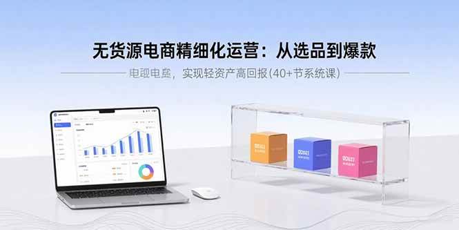 （15896期）无货源电商精细化运营：从选品到爆款，实现轻资产高回报(40+节系统课)白米粥资源网-汇集全网副业资源白米粥资源网