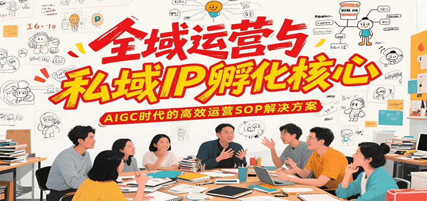 全域运营与私域IP孵化核心，AIGC时代的高效运营SOP解决方案白米粥资源网-汇集全网副业资源白米粥资源网
