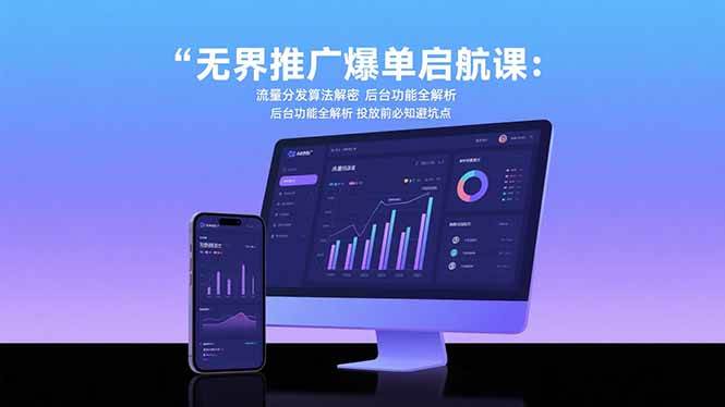 （15567期）无界推广爆单启航课：流量分发算法解密 后台功能全解析 投放前必知避坑点白米粥资源网-汇集全网副业资源白米粥资源网
