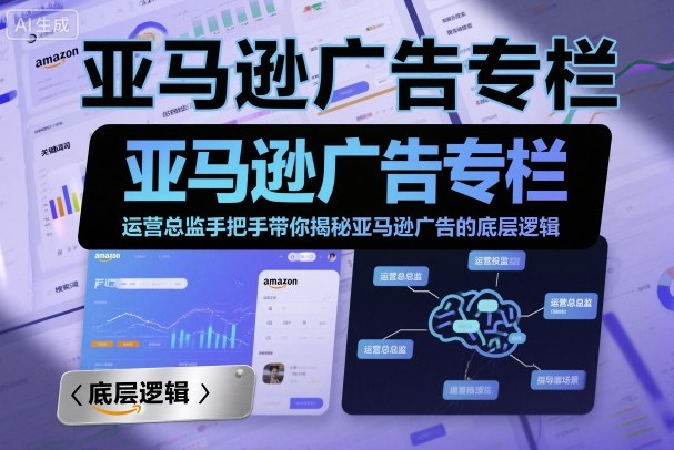 亚马逊广告专栏：运营总监手把手带你揭秘亚马逊广告的底层逻辑白米粥资源网-汇集全网副业资源白米粥资源网