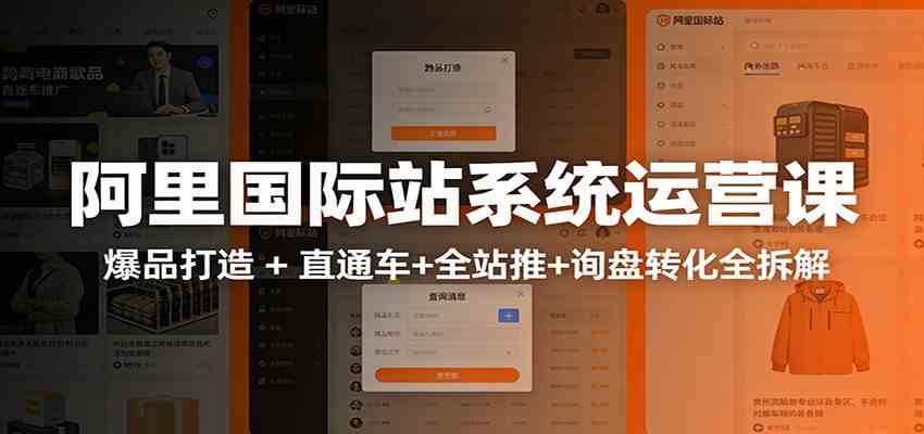 阿里国际站运营实战课：从店铺布局到TOP10旺铺，数据化运营，推广全攻略白米粥资源网-汇集全网副业资源白米粥资源网