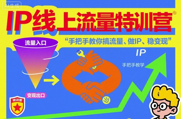 IP线上流量特训营，手把手教你搞流量、做IP、稳变现白米粥资源网-汇集全网副业资源白米粥资源网