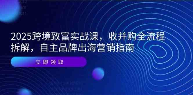 2025跨境致富实战课，收并购全流程拆解，自主品牌出海营销指南白米粥资源网-汇集全网副业资源白米粥资源网