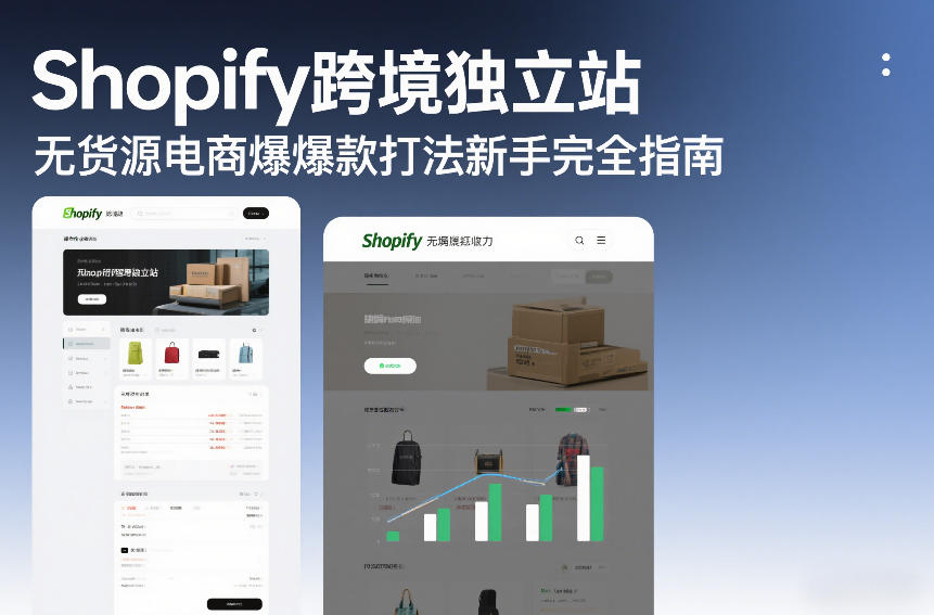 Shopify跨境独立站无货源电商爆款打法新手完全指南白米粥资源网-汇集全网副业资源白米粥资源网