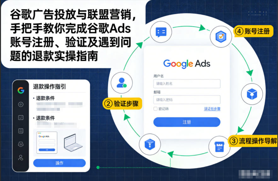 谷歌广告投放与联盟营销，手把手教你完成谷歌Ads账号注册、验证及遇到问题的退款实操指南白米粥资源网-汇集全网副业资源白米粥资源网