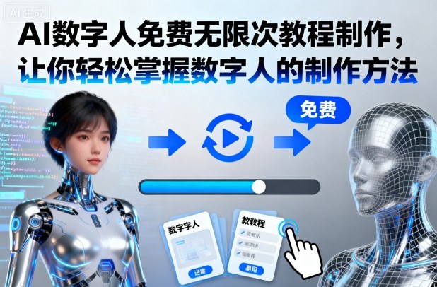AI数字人免费无限次教程制作,让你轻松掌握数字人的制作方法白米粥资源网-汇集全网副业资源白米粥资源网