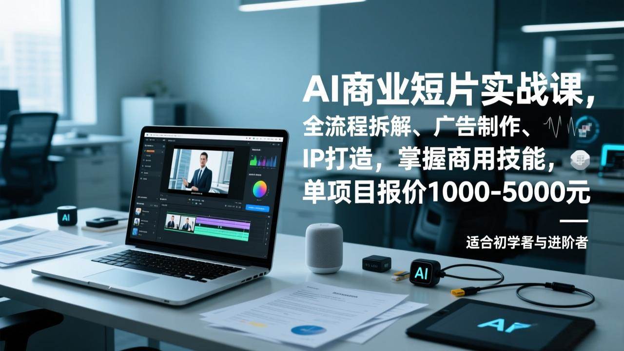 （17050期）AI商业短片实战课，全流程拆解、广告制作、IP打造，掌握商用技能，单项目报价1000-5000元白米粥资源网-汇集全网副业资源白米粥资源网
