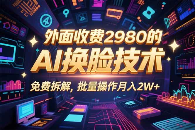 （15969期）0粉丝0基础，用AI换脸改头换面，3分钟一条原创视频，收益稳稳白米粥资源网-汇集全网副业资源白米粥资源网