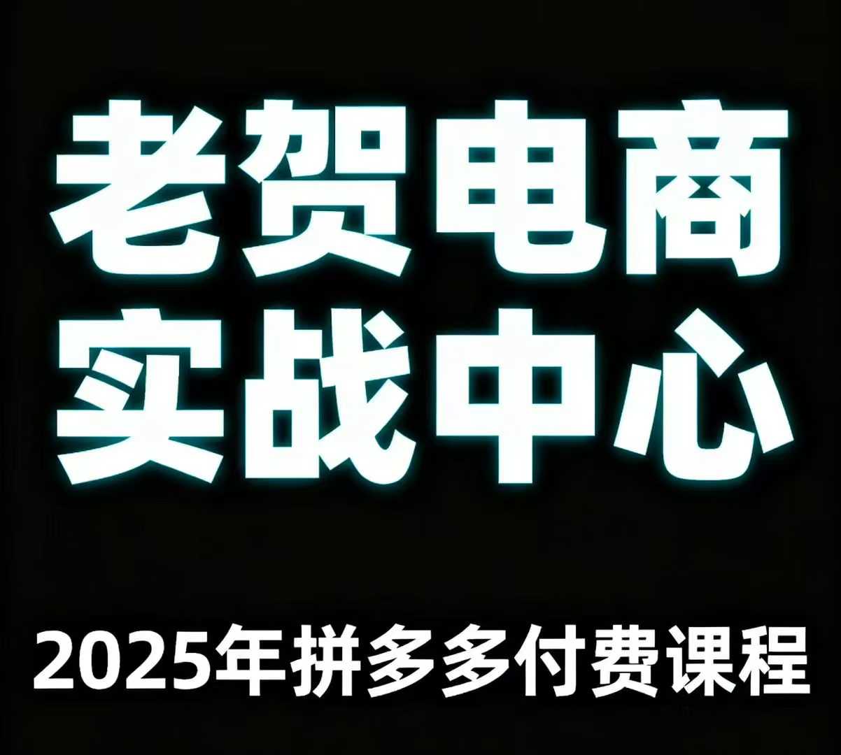 老贺电商2025年拼多多付费课程，用通俗易懂的方法告诉你多多怎么玩白米粥资源网-汇集全网副业资源白米粥资源网