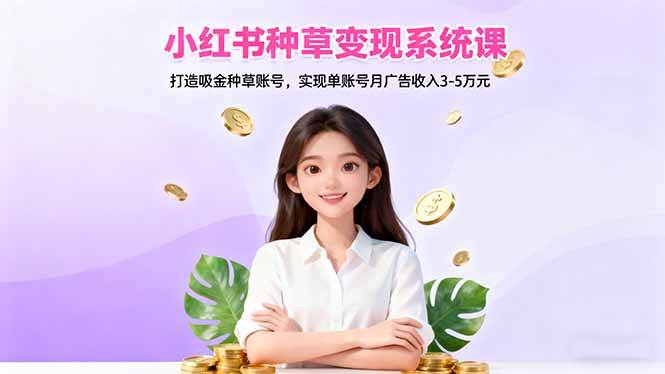 （16468期）小红书种草变现系统课：打造吸金种草账号，实现单账号月广告收入3-5万元白米粥资源网-汇集全网副业资源白米粥资源网