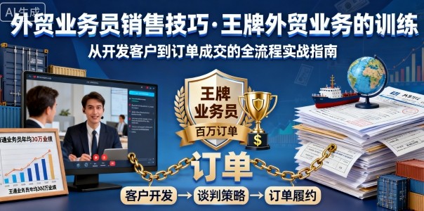 外贸业务员销售技巧，王牌外贸业务的训练白米粥资源网-汇集全网副业资源白米粥资源网