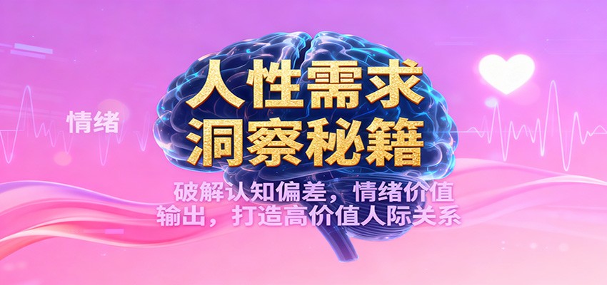 人性需求洞察秘籍,破解认知偏差,情绪价值输出,打造高价值人际关系白米粥资源网-汇集全网副业资源白米粥资源网