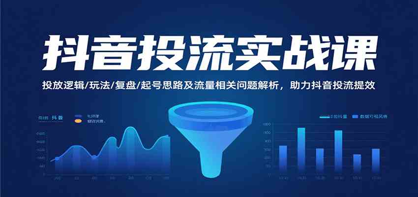抖音投流实战课，投放逻辑/玩法/复盘/起号思路及流量相关问题解析，助力抖音投流提效白米粥资源网-汇集全网副业资源白米粥资源网
