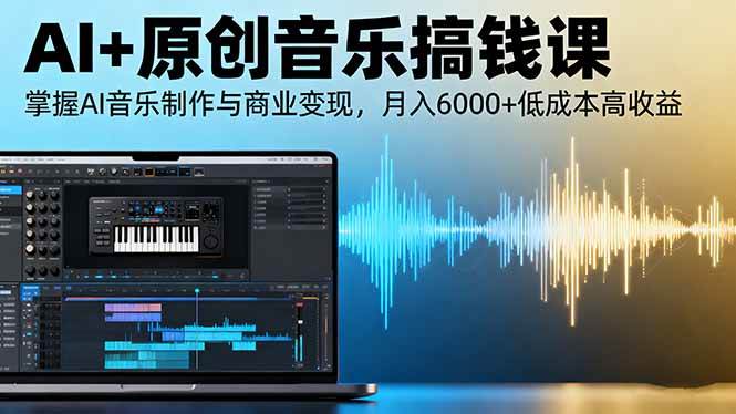 （16324期）AI+原创音乐搞钱课：掌握AI音乐制作与商业变现，月入6000+低成本高收益白米粥资源网-汇集全网副业资源白米粥资源网