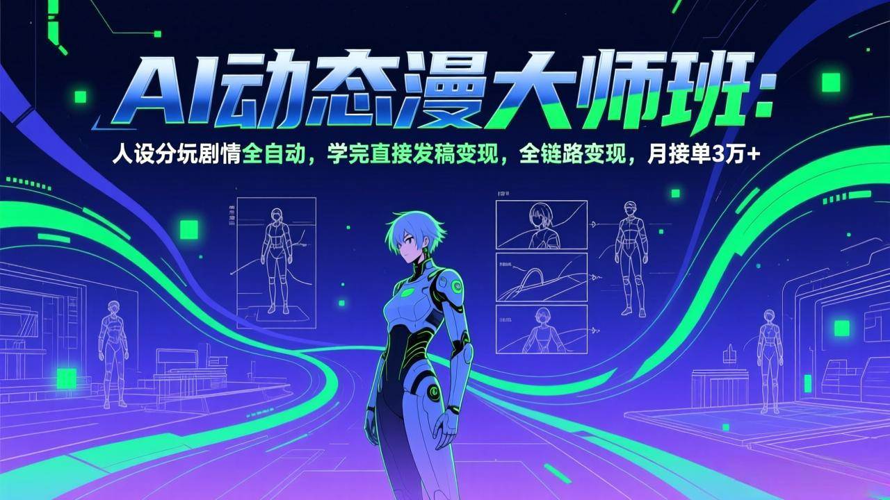 (17402期)AI动态漫剧大师班:人设分镜剧情全自动,学完直接发稿变现,全链路变现,月接单3万+白米粥资源网-汇集全网副业资源白米粥资源网