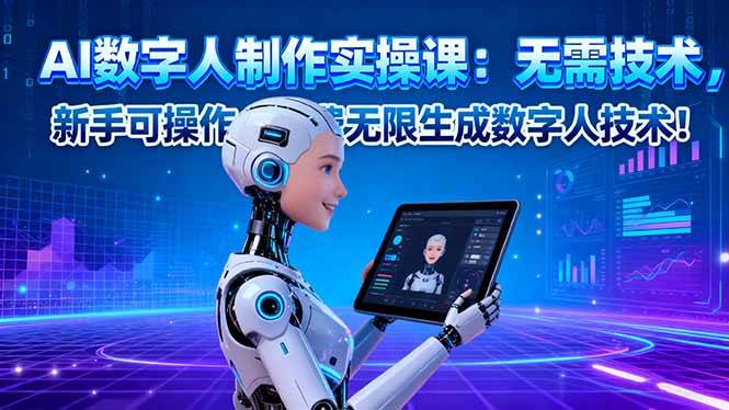 (16376期)AI数字人制作实操课:无需技术,新手可操作,免费无限生成数字人技术!白米粥资源网-汇集全网副业资源白米粥资源网