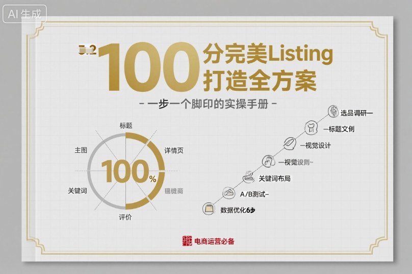 100分完美Listing打造全方案，想要完美listing必须是需要一步一个脚印的白米粥资源网-汇集全网副业资源白米粥资源网