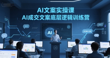 AI文案实操课，AI成交文案底层逻辑训练营白米粥资源网-汇集全网副业资源白米粥资源网