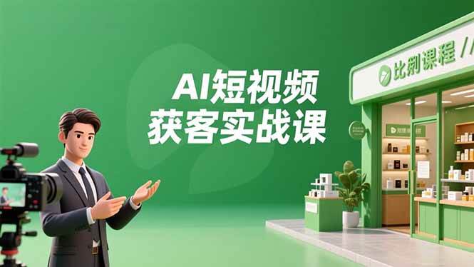 (16747期)AI短视频获客实战课,数字人创作、实体行业应用、精准引流,30天获取客源月入6万+白米粥资源网-汇集全网副业资源白米粥资源网