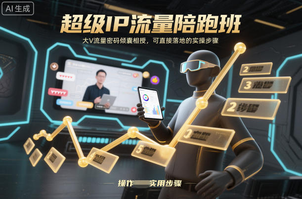 超级IP流量陪跑班，大V流量密码倾囊相授，可直接落地的实操步骤白米粥资源网-汇集全网副业资源白米粥资源网