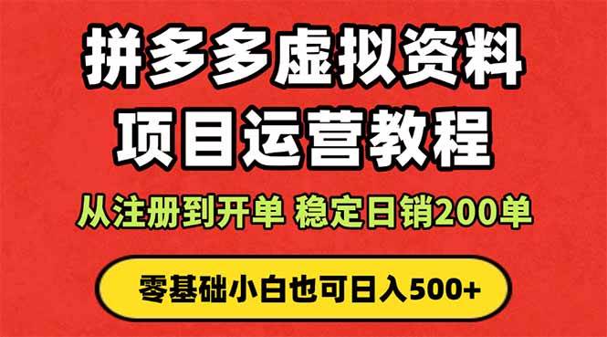 （16220期）拼多多开店运营课程： 蓝海变现玩法，轻松实现睡后收入 零基础小白也可…白米粥资源网-汇集全网副业资源白米粥资源网