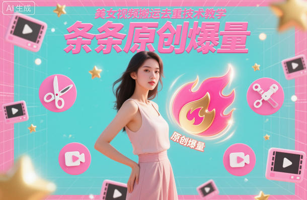 美女视频搬运去重技术教学，条条原创爆量白米粥资源网-汇集全网副业资源白米粥资源网