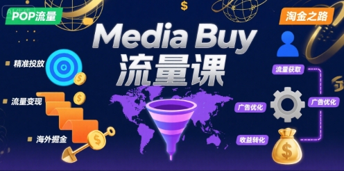 Media Buy之POP流量课，带你开启海外Media Buy淘金之路白米粥资源网-汇集全网副业资源白米粥资源网
