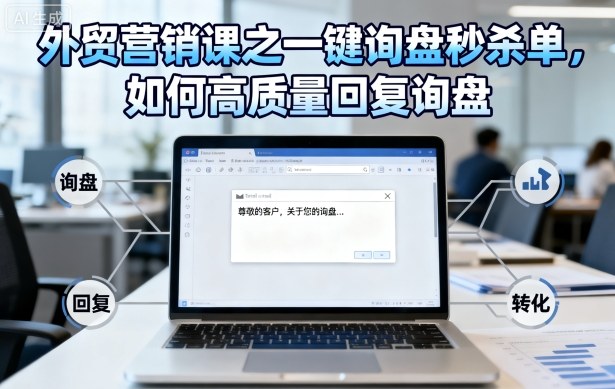 外贸营销课之一键询盘秒杀单,如何高质量回复询盘白米粥资源网-汇集全网副业资源白米粥资源网