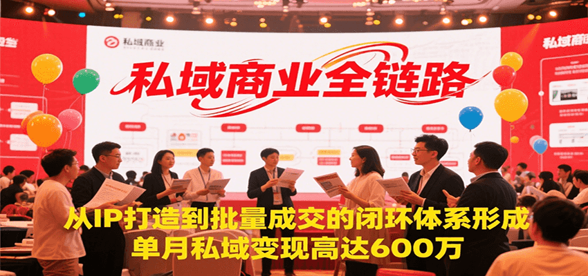私域商业全链路，从IP打造到批量成交的闭环体系形成，单月私域变现600万白米粥资源网-汇集全网副业资源白米粥资源网