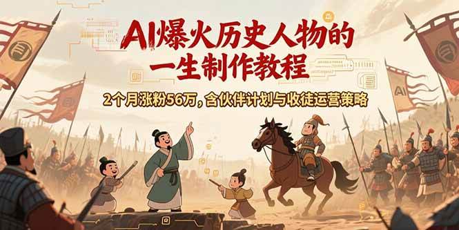 图片[1]白米粥资源网-汇集全网副业资源（15336期）AI历史人物赛道课程，2个月涨粉56万，含伙伴计划与收徒运营策略白米粥资源网-汇集全网副业资源白米粥资源网