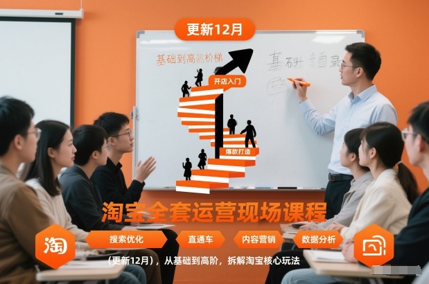 淘宝全套运营现场课程（更新12月），从基础到高阶，拆解淘宝核心玩法白米粥资源网-汇集全网副业资源白米粥资源网