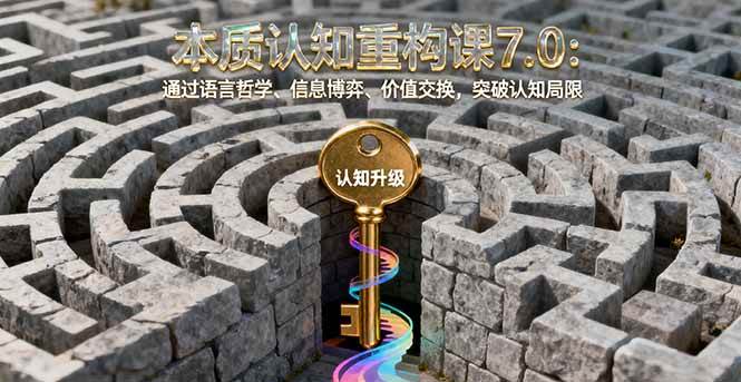（16218期）本质认知重构课7.0：通过语言哲学、信息博弈、价值交换，突破认知局限白米粥资源网-汇集全网副业资源白米粥资源网