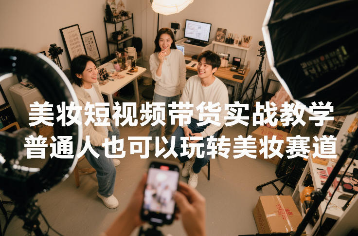 美妆短视频带货实战教学，普通人也可以玩转美妆赛道白米粥资源网-汇集全网副业资源白米粥资源网