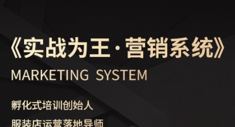 服装老板必修课《实战为王-营销系统》实现业绩被动式增长白米粥资源网-汇集全网副业资源白米粥资源网