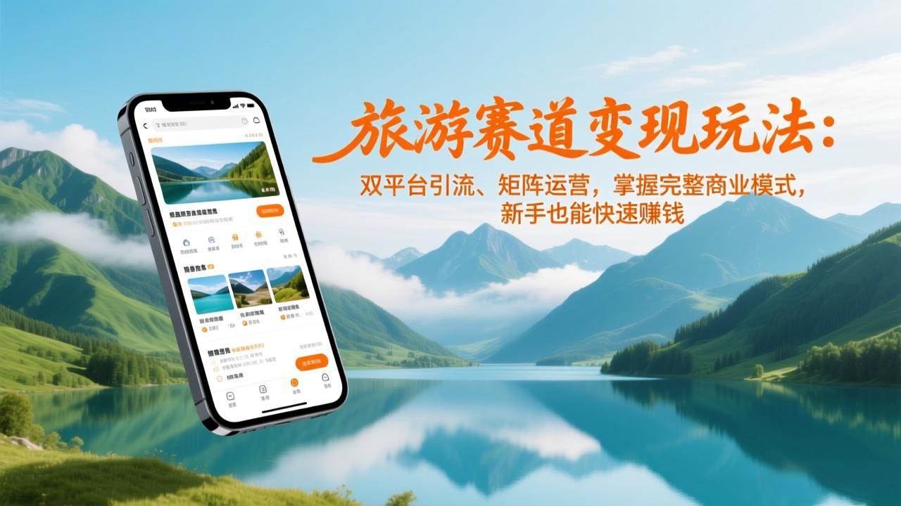 （17153期）旅游赛道变现玩法：双平台引流、矩阵运营，掌握完整商业模式，新手也能快速赚钱白米粥资源网-汇集全网副业资源白米粥资源网