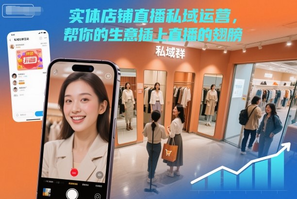实体店铺直播私域运营，帮你的生意插上直播的翅膀白米粥资源网-汇集全网副业资源白米粥资源网