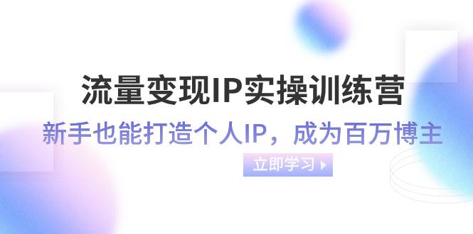 流量变现-IP实操训练营：新手也能打造个人IP，成为百万博主（46节课）白米粥资源网-汇集全网副业资源白米粥资源网