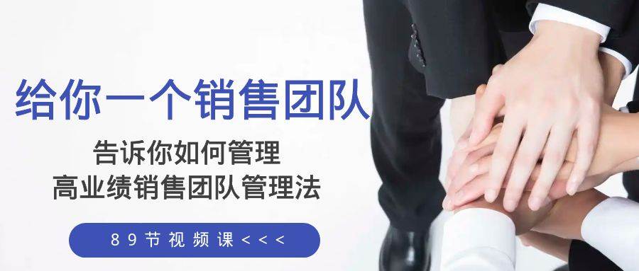 给你一个销售团队，告诉你如何管理，高业绩销售团队管理法（89节课）白米粥资源网-汇集全网副业资源白米粥资源网